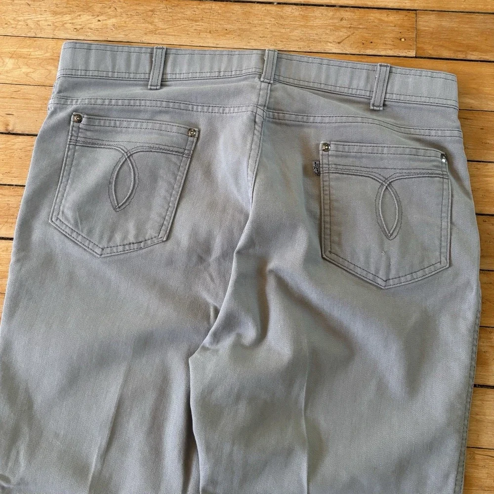VTG 80s Levi's With A Skosh More Room Jeans Pants Gray Mens 36x26 Made In USA
